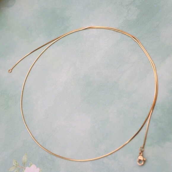 Delicate Rose Gold Snake Chain Necklace,  Elegant Look, XPNL0130 - Picture 10 of 12